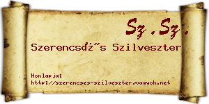 Szerencsés Szilveszter névjegykártya